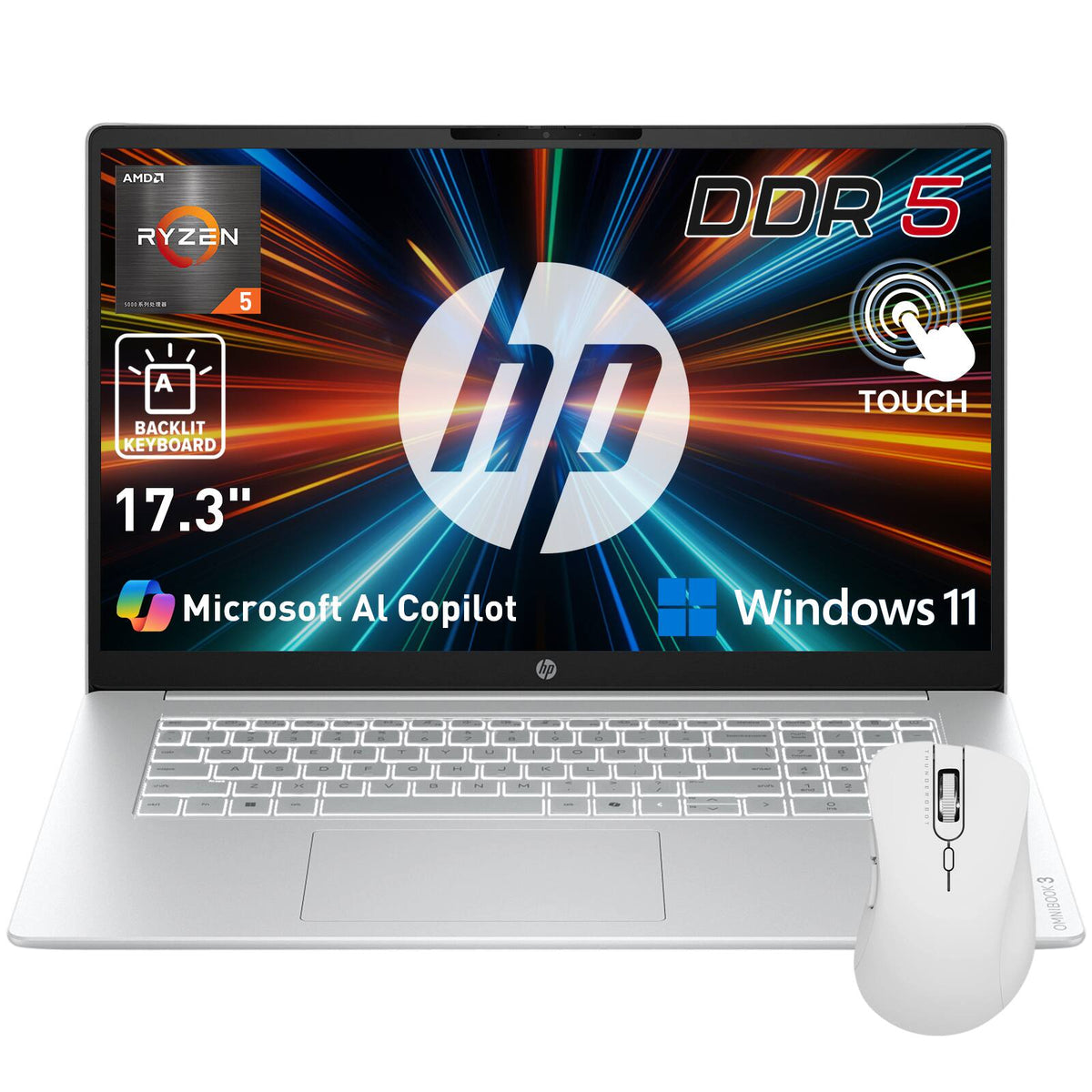 HP OmniBook 3 17.3" · Ryzen 5 · 16GB · 1TB