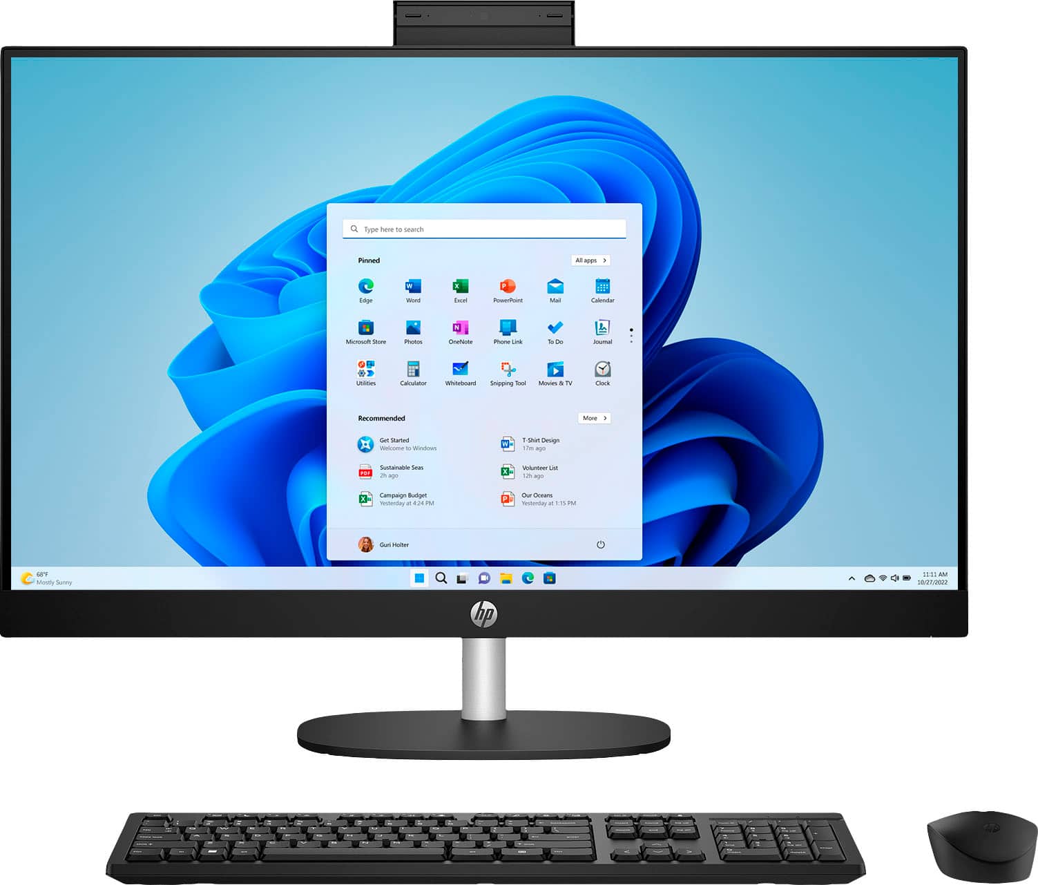 HP OmniStudio X 27" · Ryzen 7 · 16GB · 1TB
