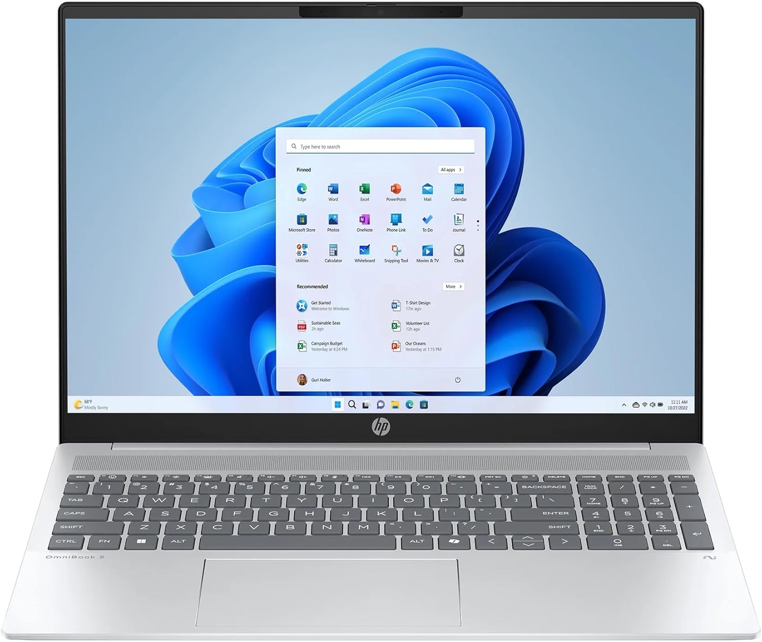 HP OmniBook 5 AI 16 Glacier Silver