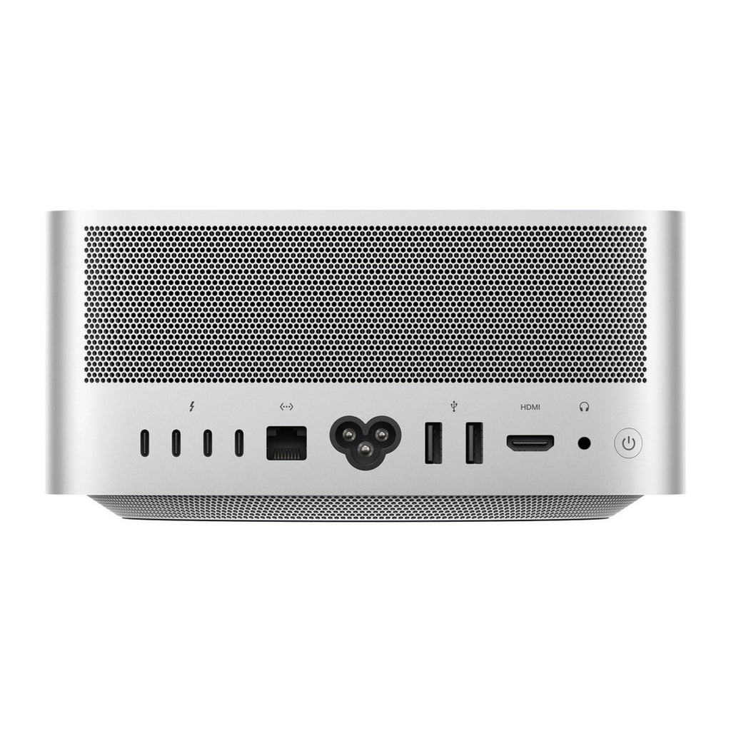 Parte trasera del Mac Studio: cuatro Thunderbolt, Ethernet, HDMI, dos USB-A y auriculares