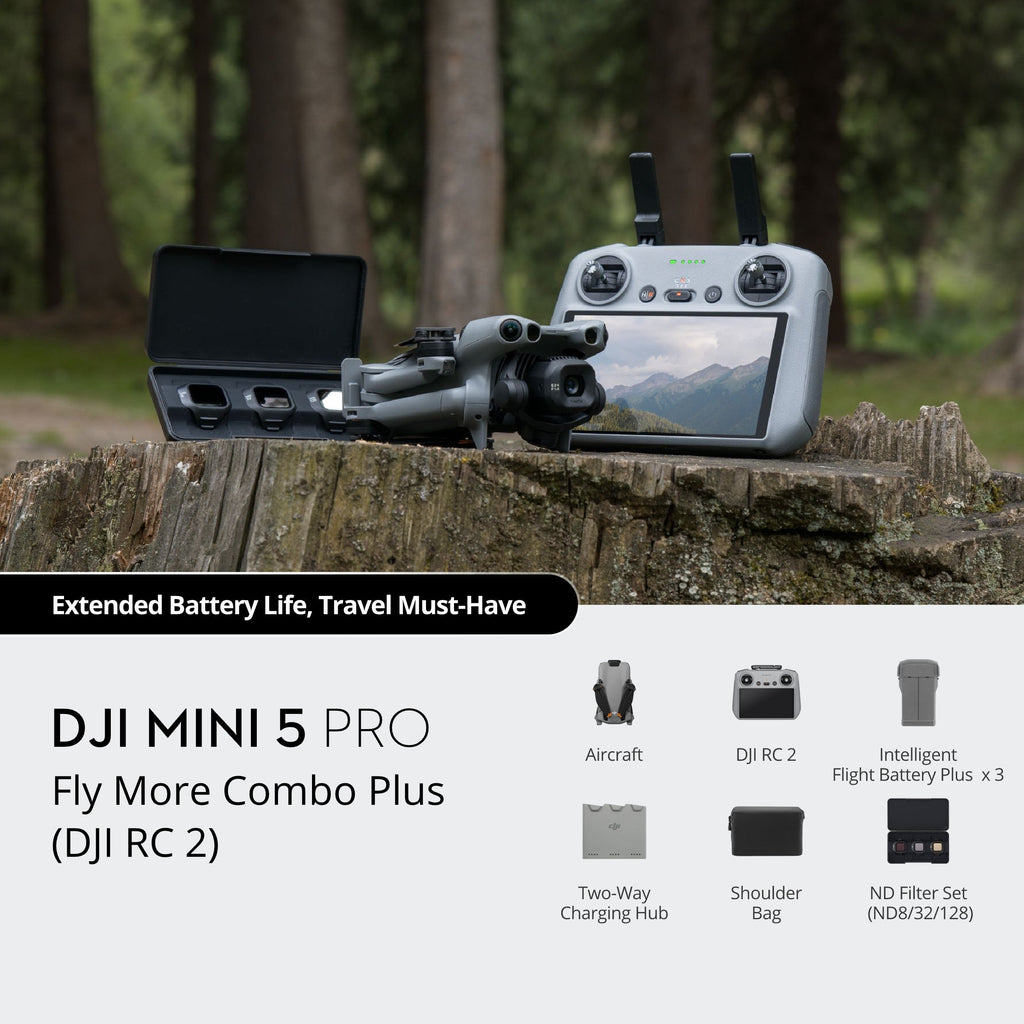 DJI Mini 5 Pro Fly More Combo Plus contenido